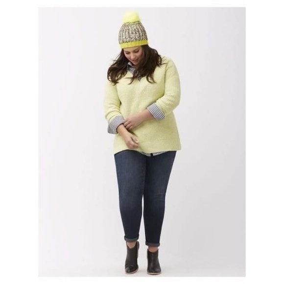 Lane Bryant Ribbed Trim V-neck Sweater 18/20 - Picture 1 of 1